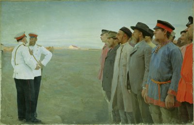 Mobilised, 1904 by Lukjan Vasilievich Popov